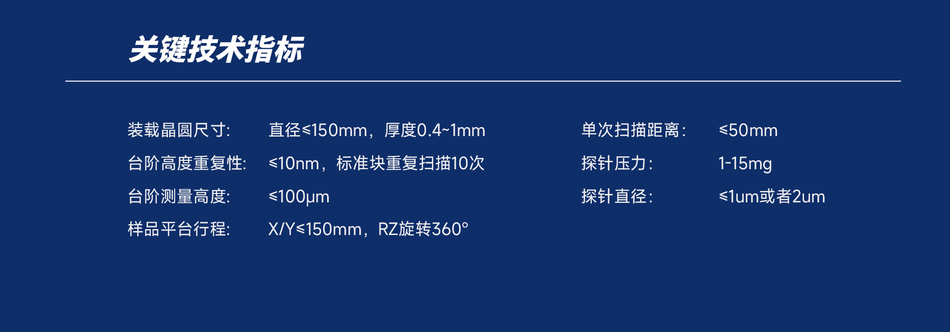 国产台阶仪JS100A技术指标